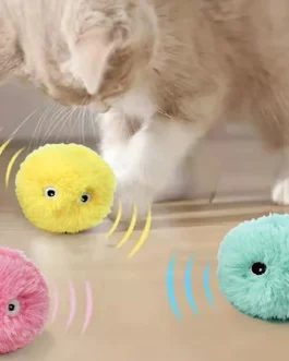 Plush Electric Catnip Toy with Touch-Activated